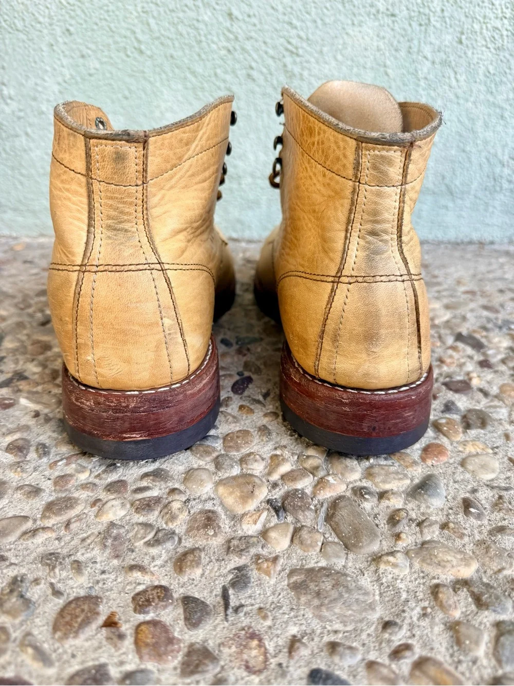 Wolverine 1000 Mile Light Tan Leather Boots